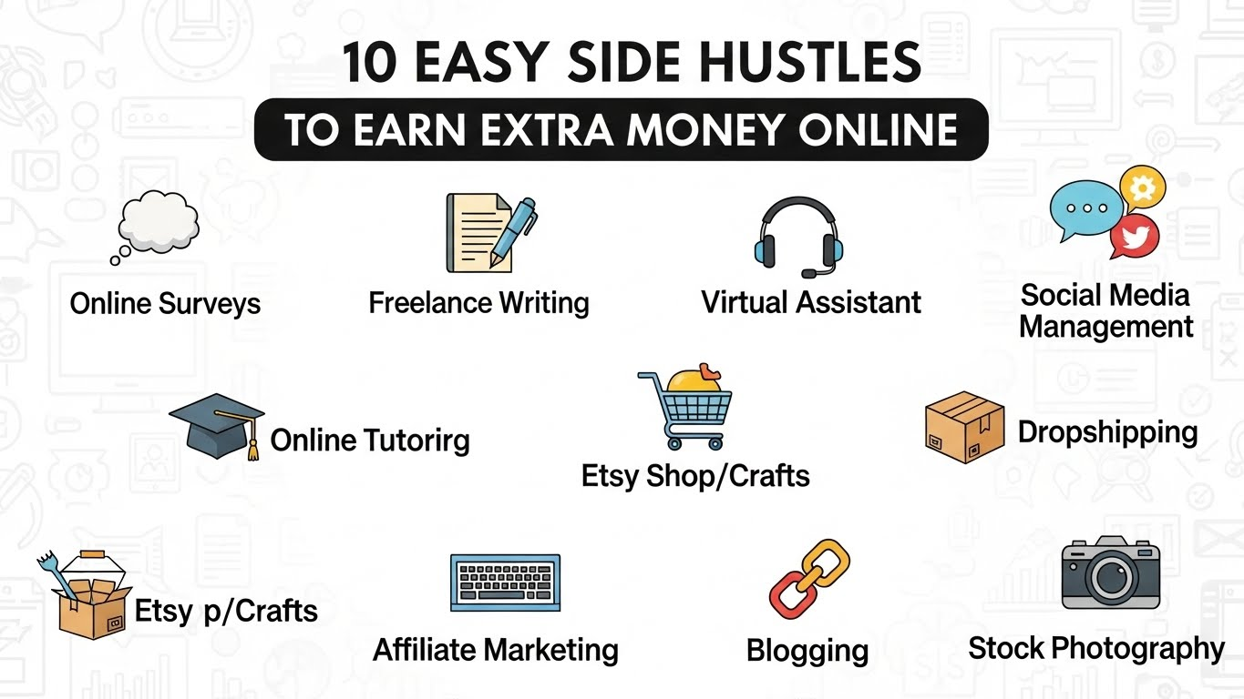 10 Easy Side Hustles to Earn Extra Money Online